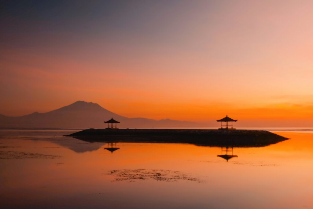 sunrise at sanur beach
