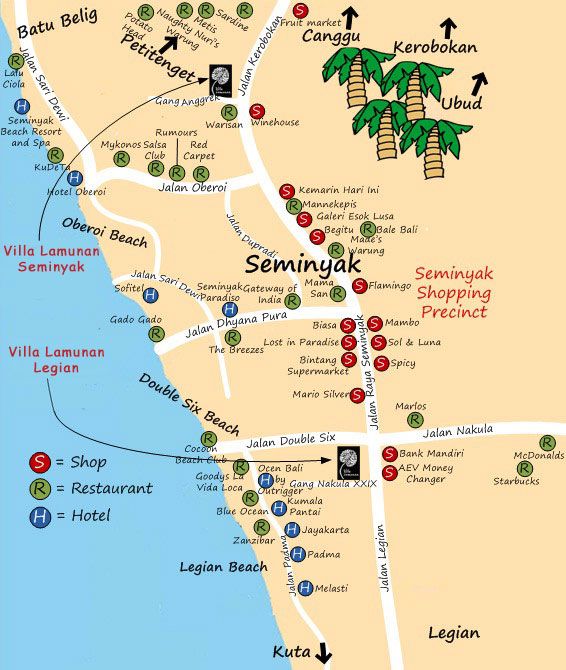 seminyak map