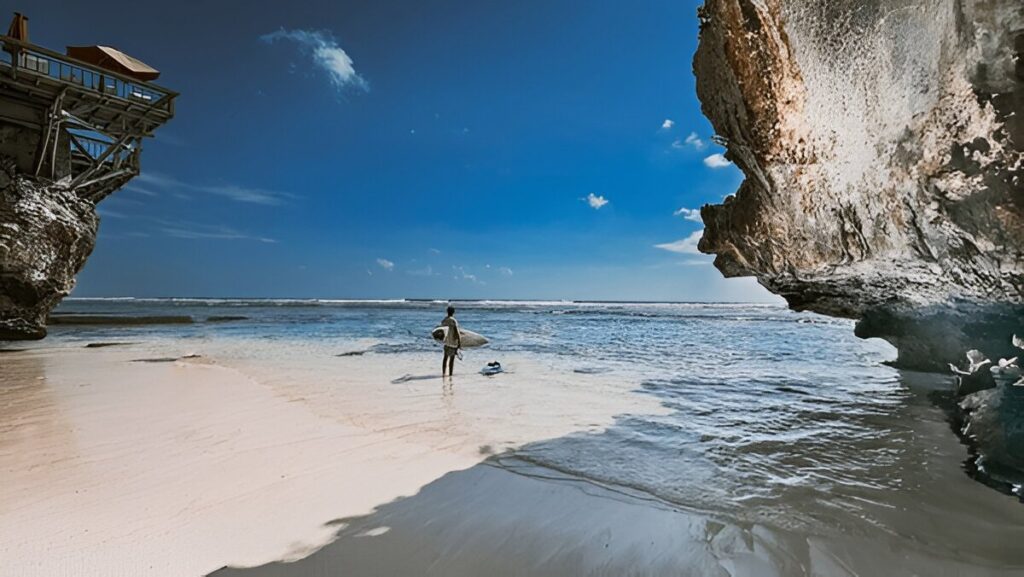 Surfing at Suluban Beach