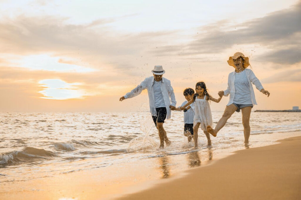 family living in bali